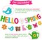 Hello Spring Banner Welcome Spring Party Decorations Flower Bunny Bird Butterfly Sign for Kids Boy Girl Celebrate Spring Colorful Glitter Party Supplies